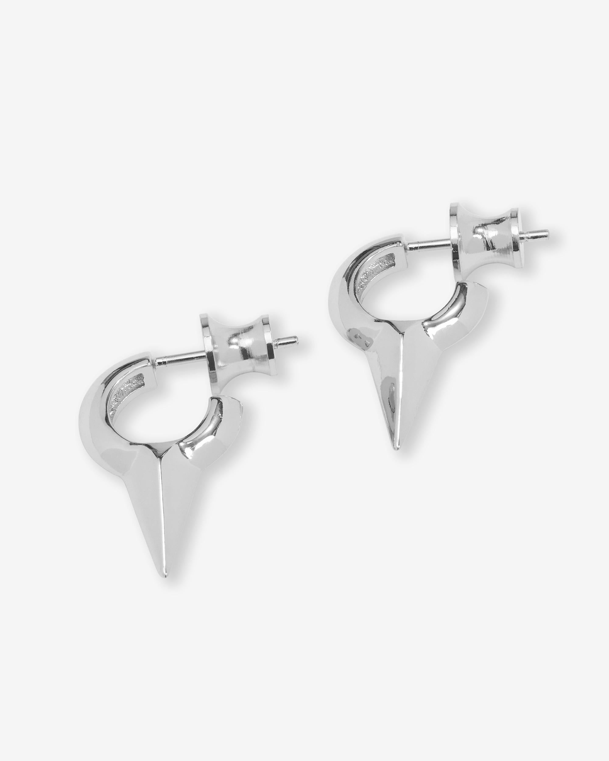 Baby Gabriella Smooth Single Spike Earrings - Silver