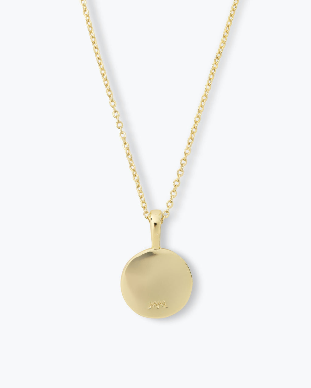 Baby Love Letters Medallion Necklace - Gold|White Diamondettes