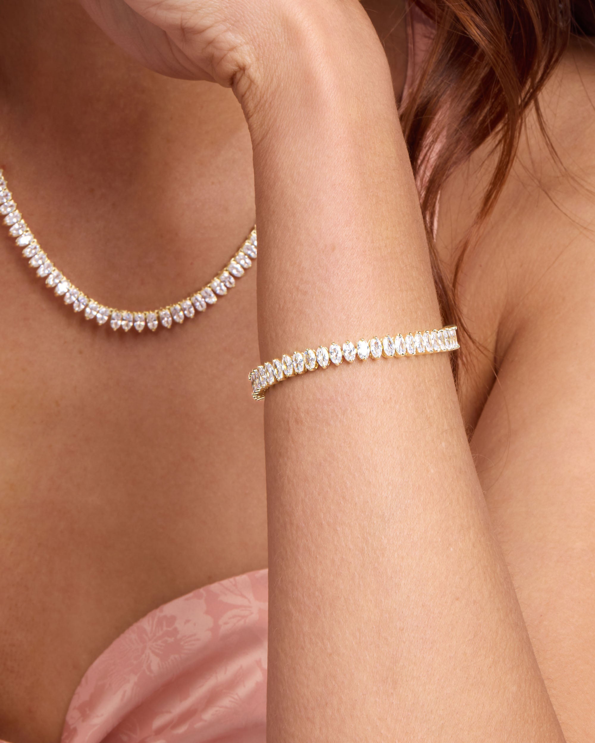 Baby "She's So Fine" Tennis Bracelet - Gold|White Diamondettes