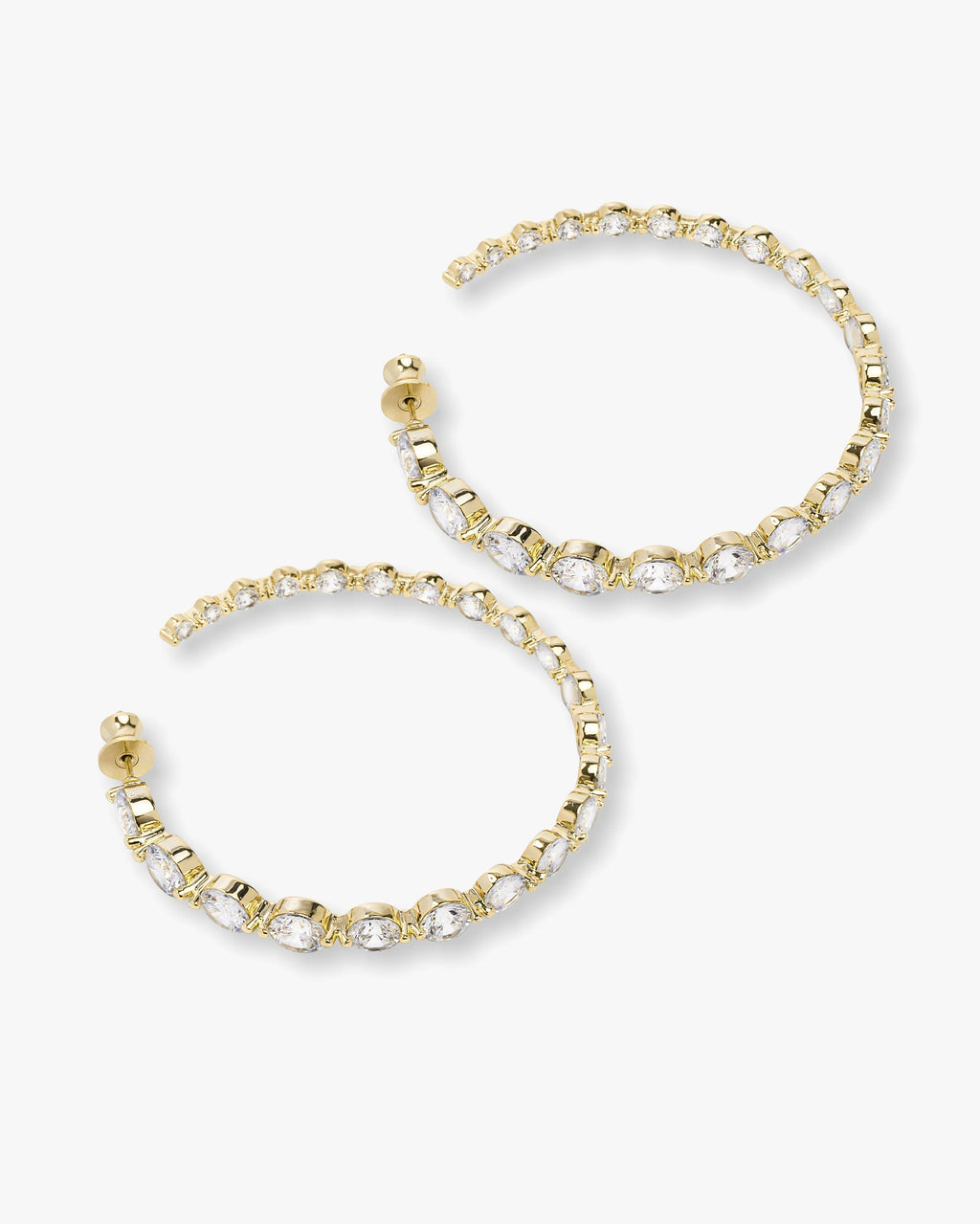 She's an Icon Hoops 2" - Gold|White Diamondettes