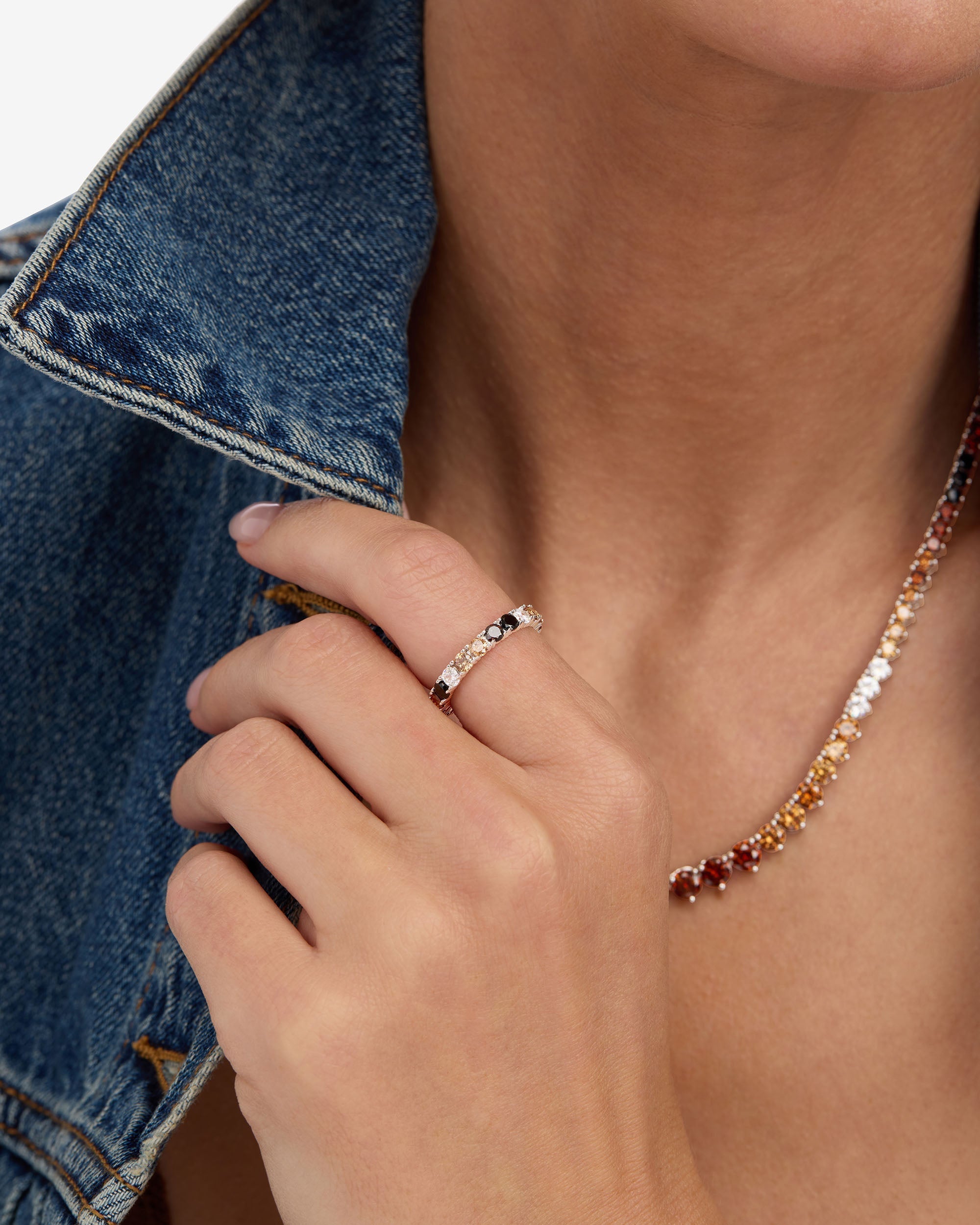 Heiress Ring - Silver|Chocolate