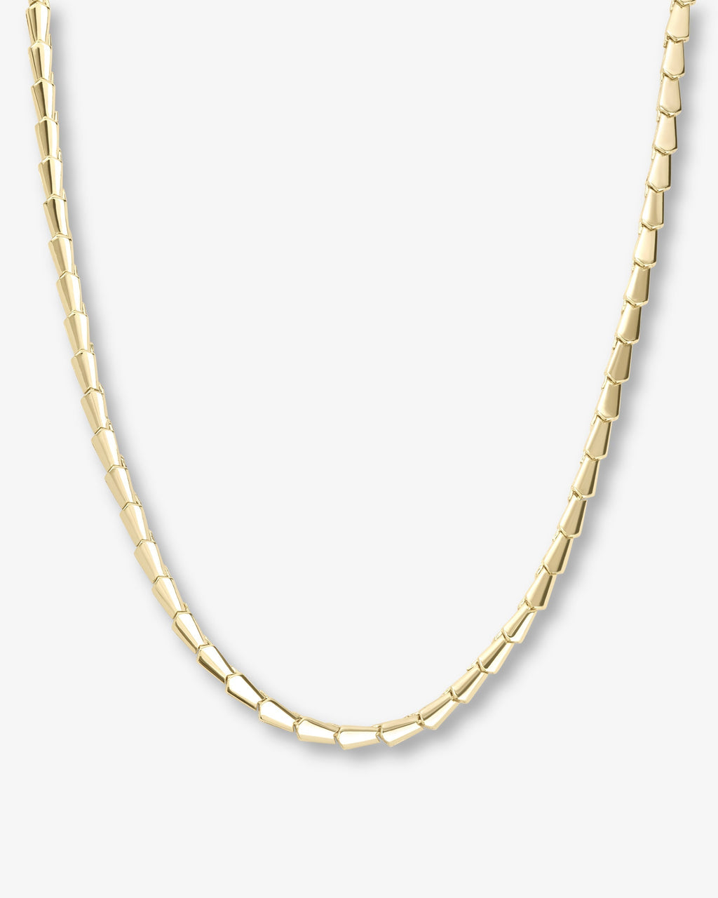 Serpent Collar Necklace 15" - Gold
