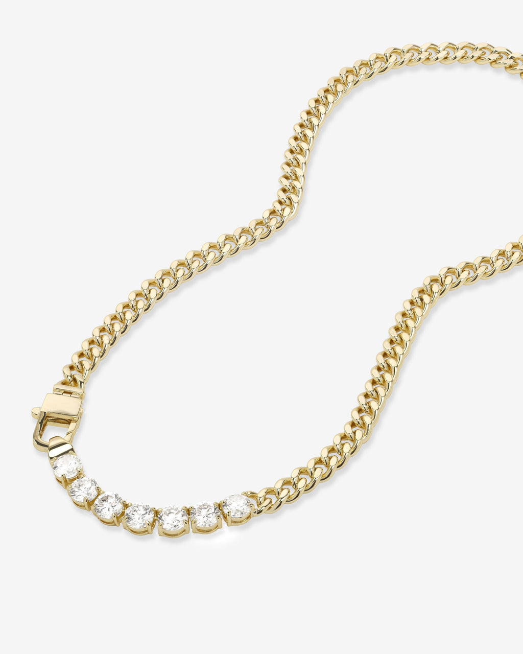 Julian Loves Diamonds Necklace 18" - Gold|White Diamondettes