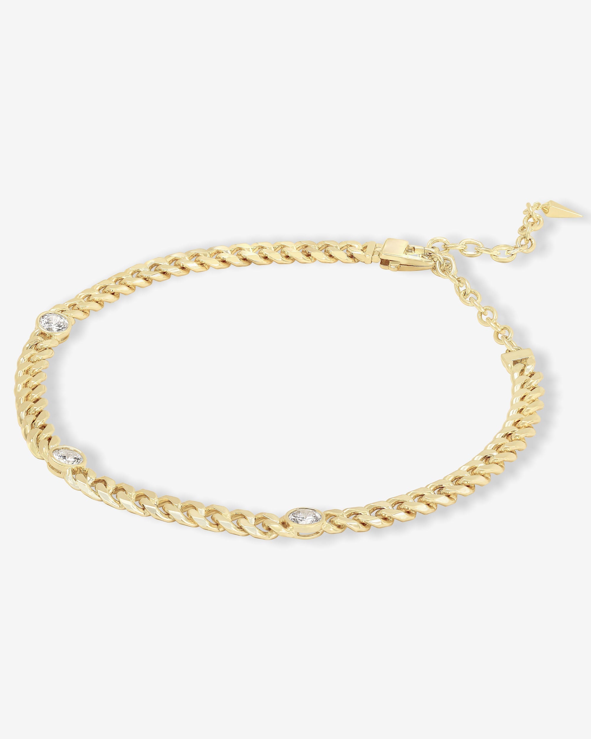 Julian Triple Diamond Choker - Gold|White Diamondettes