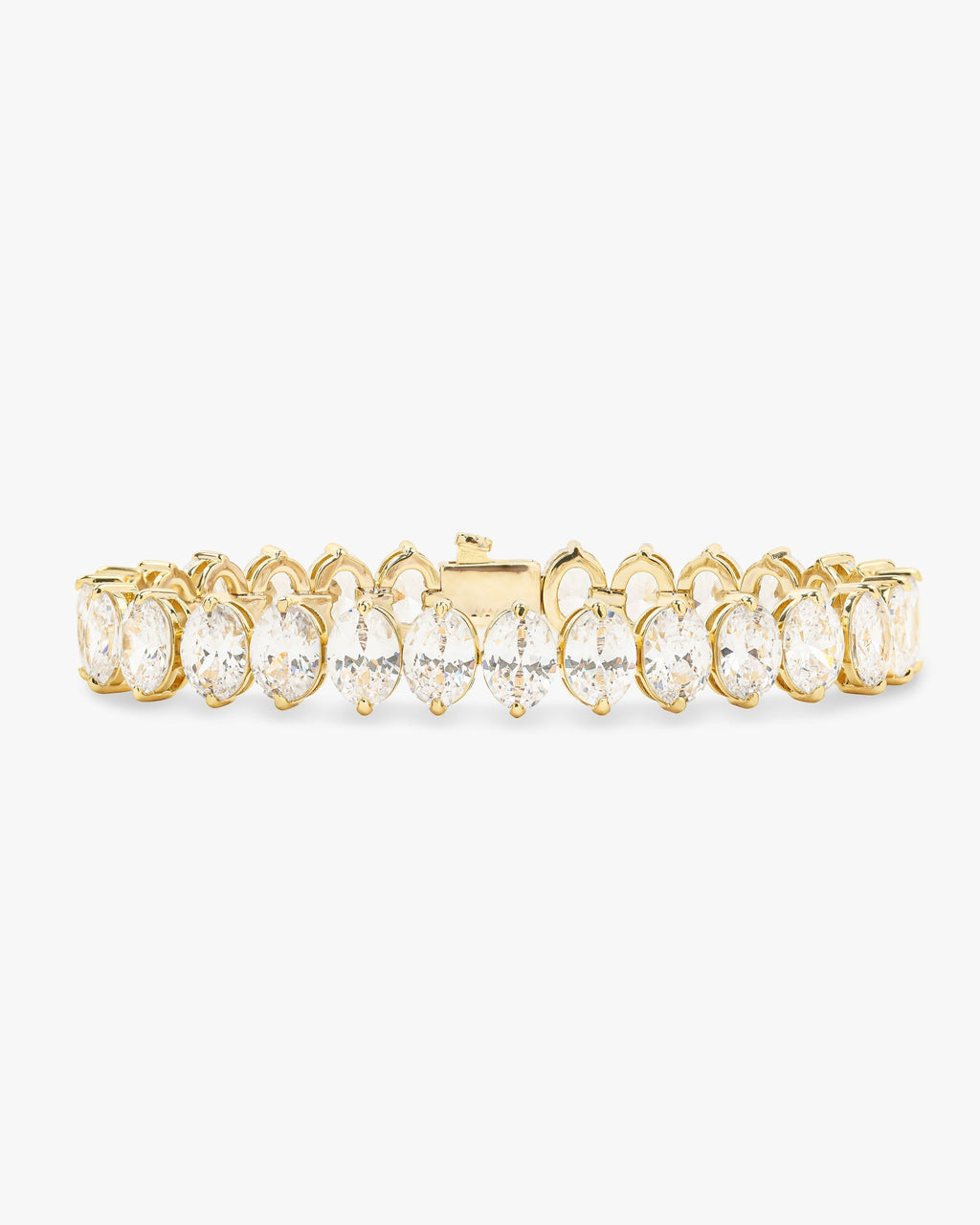 Hello Gorgeous Tennis Bracelet - Gold|White Diamondettes