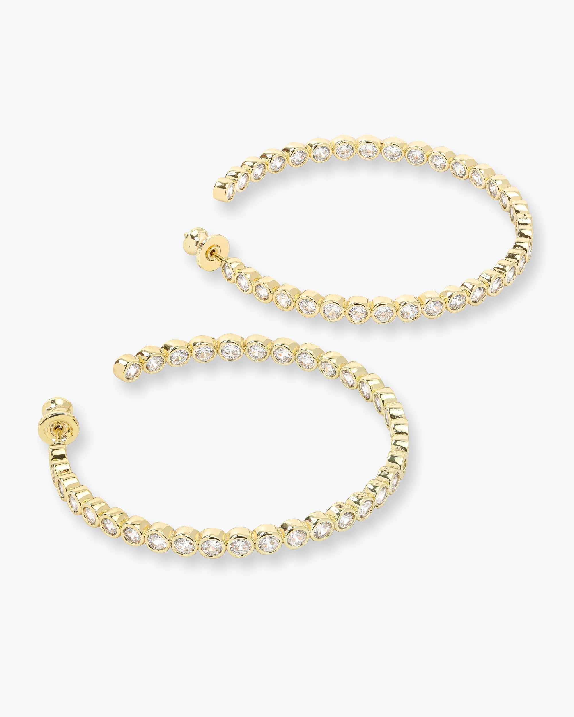 Baroness Hoops 2" - Gold|White Diamondettes