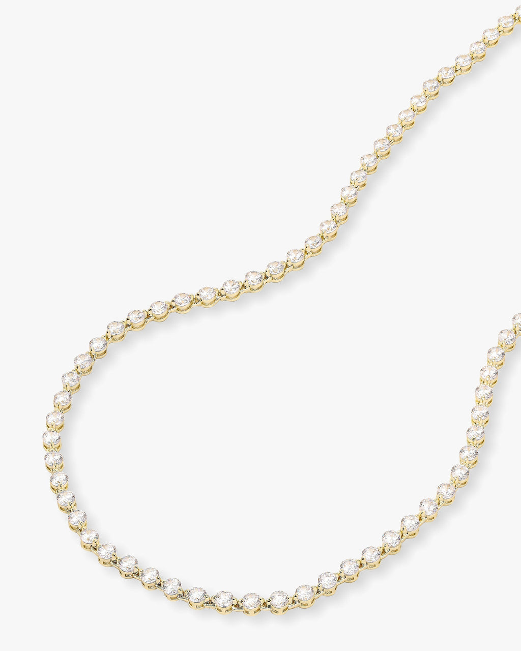 She's an Icon Tennis Necklace 18" - Gold|White Diamondettes