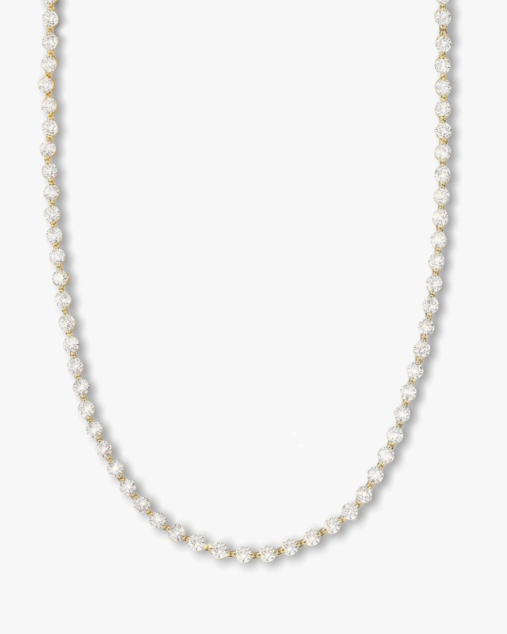 She's an Icon Tennis Necklace 16" - Gold|White Diamondettes