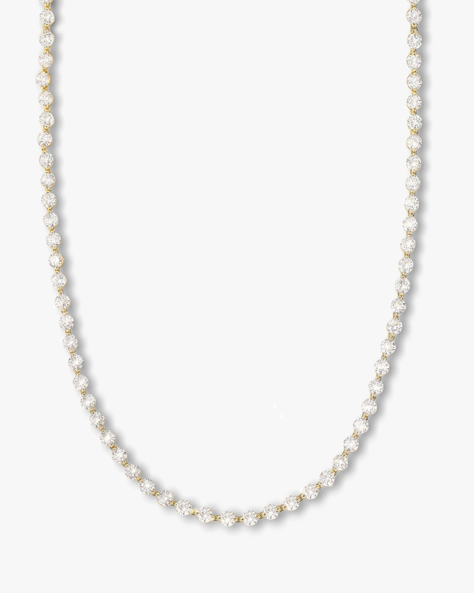 She's an Icon Tennis Necklace 16" - Gold|White Diamondettes
