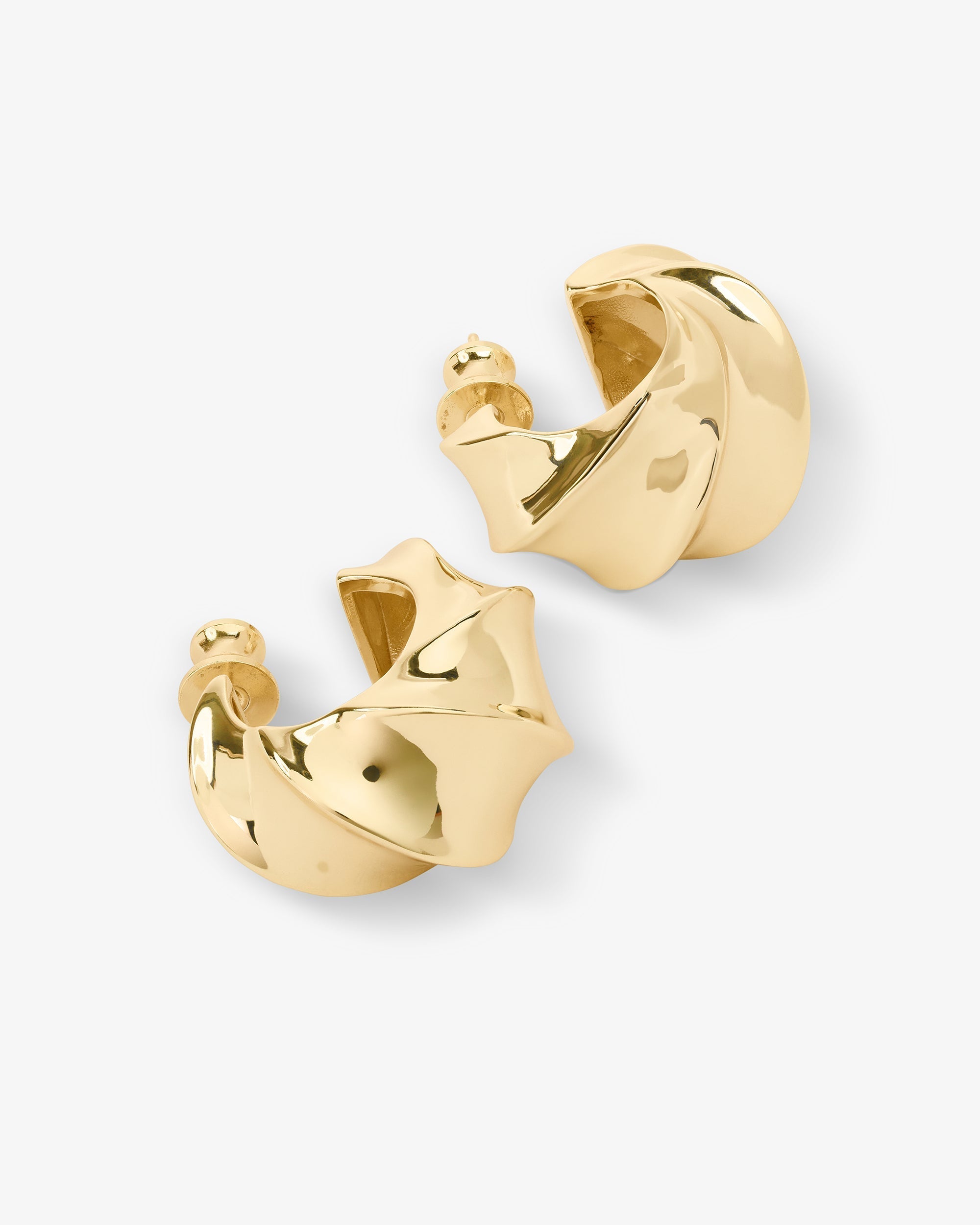 With a Twist Hoops 1" - Gold