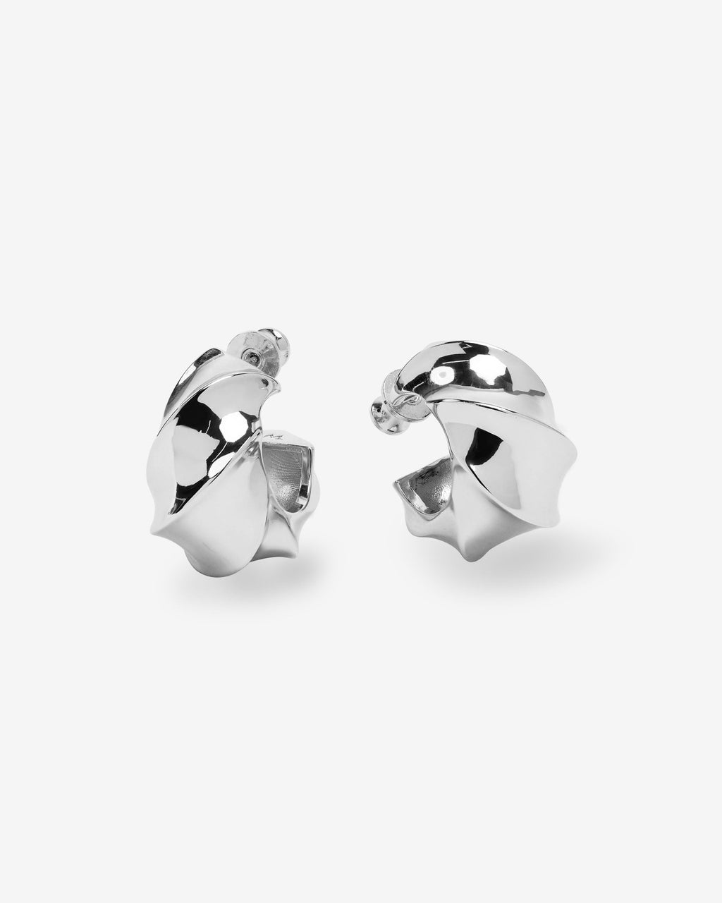 With a Twist Hoops .75" - Silver