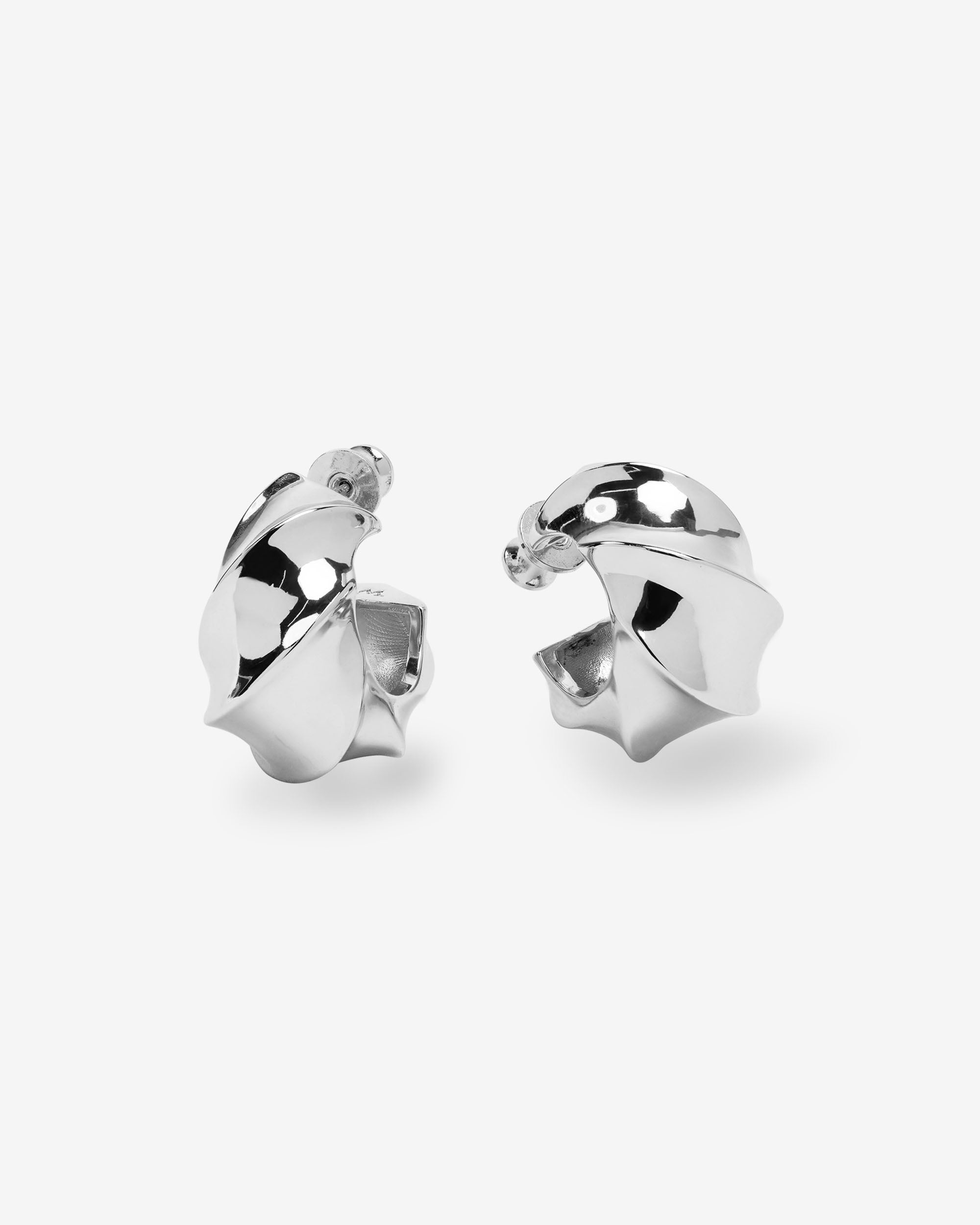 With a Twist Hoops .75" - Silver