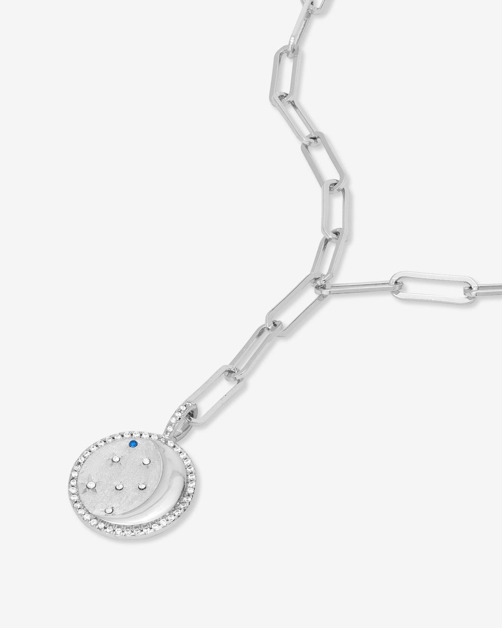 You're a Star Lariat - Silver|Blue Sapphire|White Diamondettes